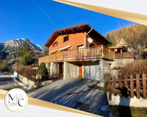 cozy chalet mountain view, garden Allos